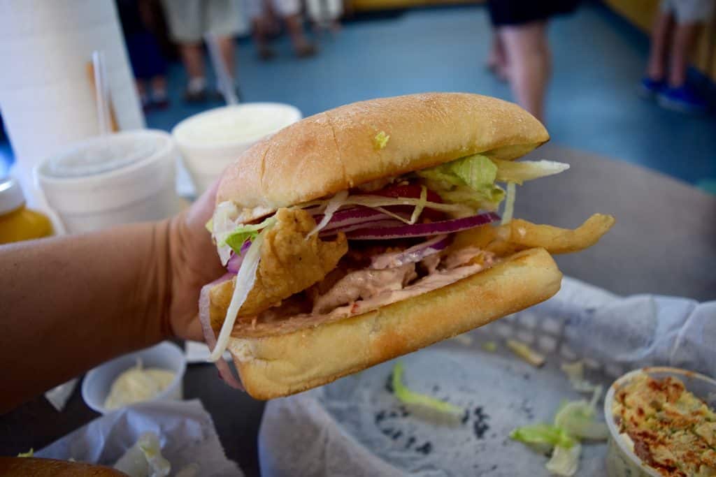 O'Neals Sea Harvest in Outer Banks, Nc sandwich