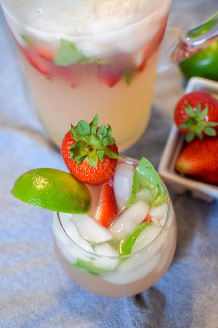 Simple And Fresh Strawberry Basil Margarita Recipe 