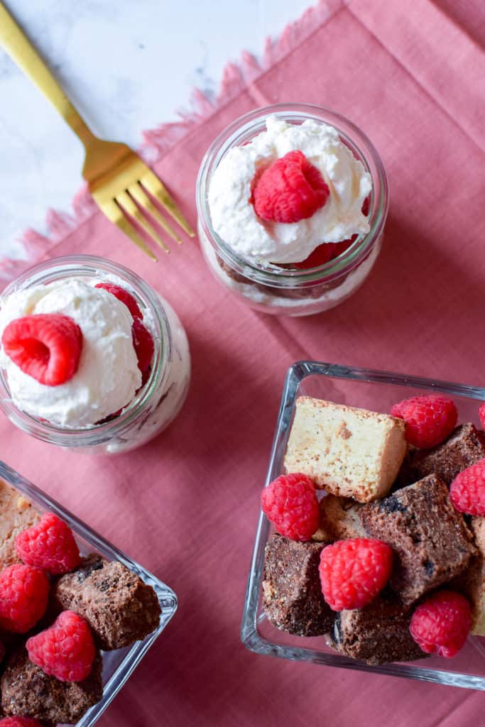 Tipsy (or not) Brownie Parfaits - Simply Sated