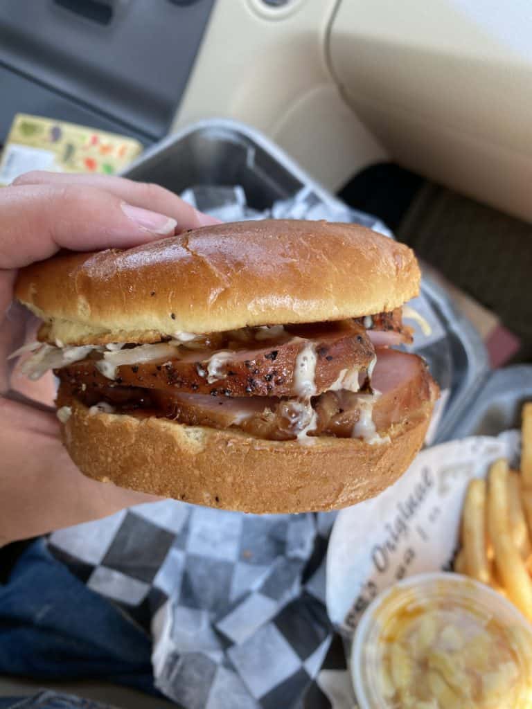 Smoked turkey sandwich at Moe's Original BBQ in Newark, Ohio.