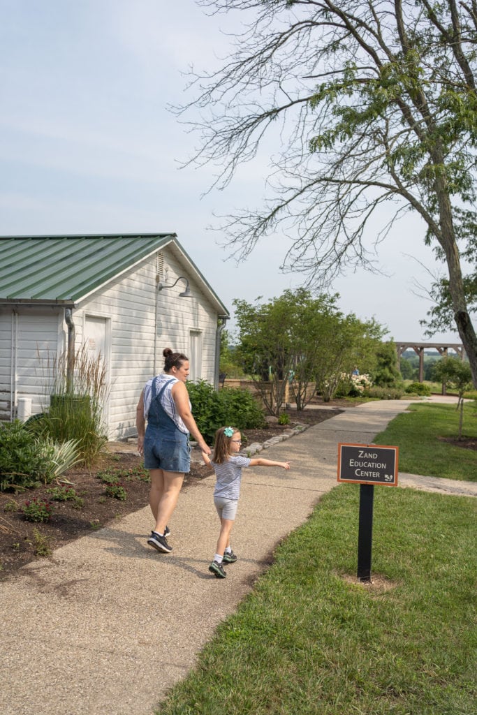 Mother and daughter enjoying the outdoors in Newark, Ohio.