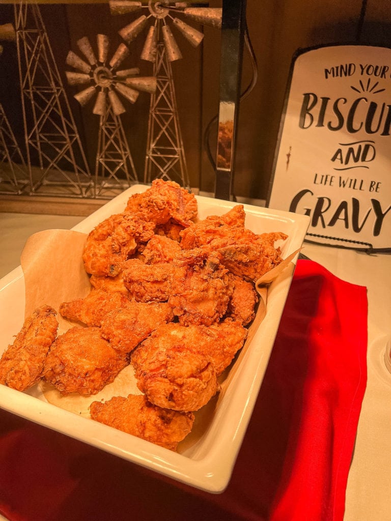 Fried chicken during brunch at The Barn at Rocky Fork Creek in Gahanna, Oh.